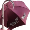 Esclusivo ombrello da donna fatto a mano con libellule ricamate Ladies Umbrellas