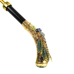 Exclusive Italian Artisan Umbrella with Exquisite Hand-Painted Dragonf