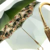 Fantastico ombrello con catena e fiori con doppio tessuto, design escl