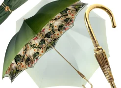 Fantastico ombrello con catena e fiori con doppio tessuto, design escl