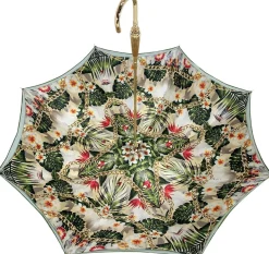 Fantastico ombrello con catena e fiori con doppio tessuto, design escl