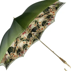 Fantastico ombrello con catena e fiori con doppio tessuto, design escl
