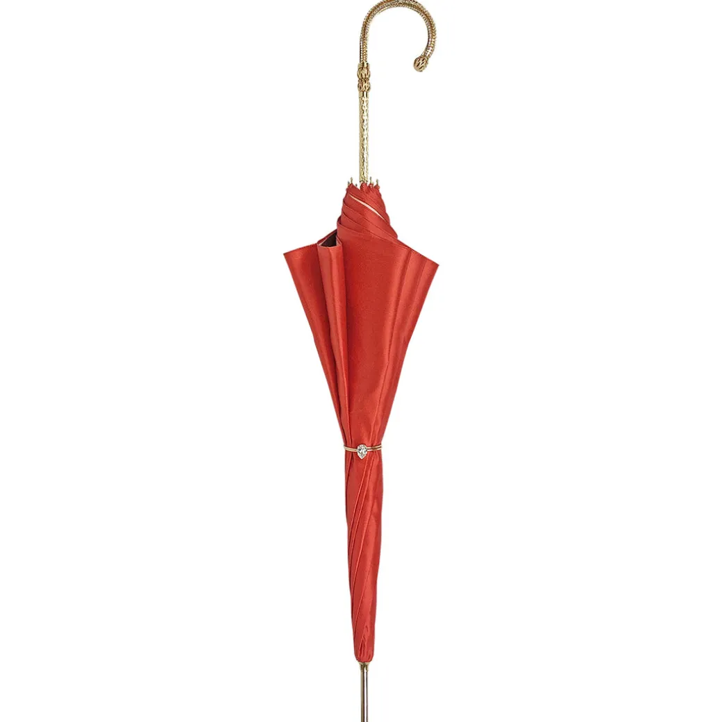 Fantastico ombrello rosso con stile egiziano