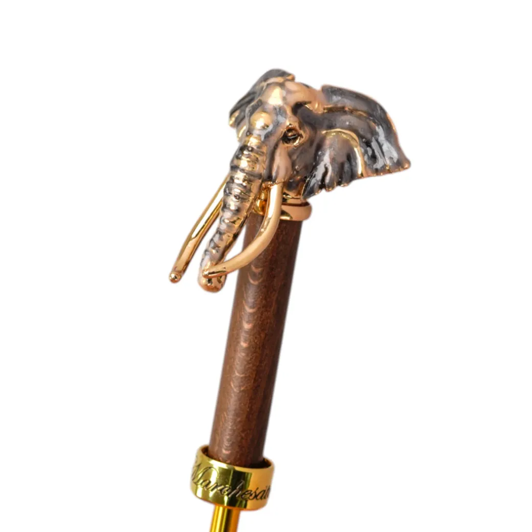 Golden Elephant Umbrella for a Bold and Exotic Look