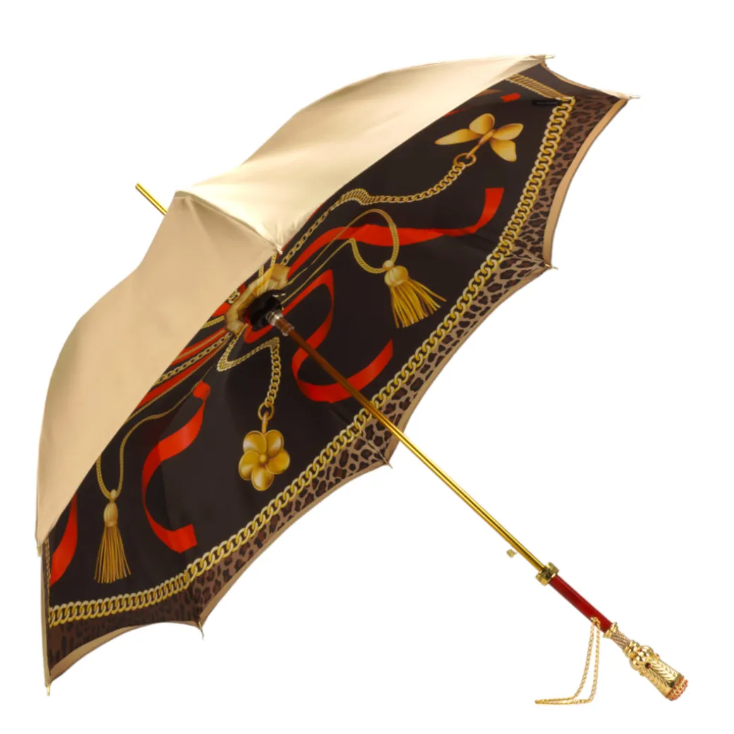 Golden Touch Umbrellas: Exquisite Artisan-Made Canopies with Crystal-A