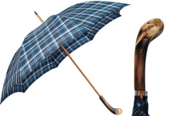 Handcrafted Cotton Umbrella - Natural Chestnut Root Handle il Marchesato Designer