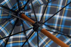 Handcrafted Cotton Umbrella - Natural Chestnut Root Handle il Marchesato Designer
