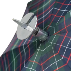Handcrafted Leather Seat Umbrella- Tartan design