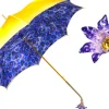 Handcrafted Umbrella with 24K Gold-Plated Hand-Painted Metal Flower Ha