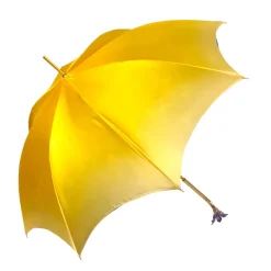 Handcrafted Umbrella with 24K Gold-Plated Hand-Painted Metal Flower Ha