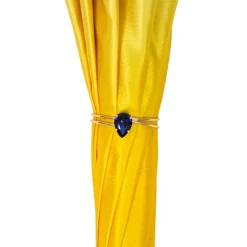 Handcrafted Umbrella with 24K Gold-Plated Hand-Painted Metal Flower Ha