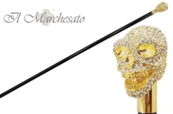 il Marchesato bastone di lusso placcato Oro 24K tempestato da Centinai