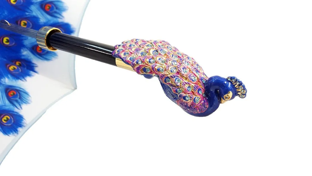 il Marchesato Blue Peacock Umbrella Ombrello da donna alla moda eccezionale