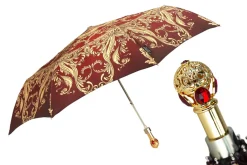 Il Marchesato ombrelli Burgundy crown design - Mylord red stones Handl