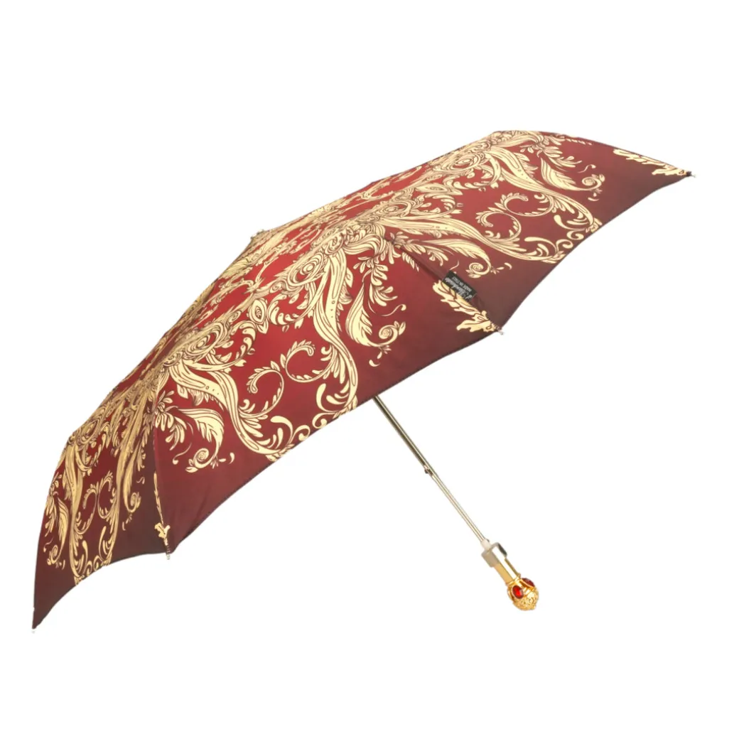 Il Marchesato ombrelli Burgundy crown design - Mylord red stones Handl