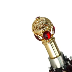 Il Marchesato ombrelli Burgundy crown design - Mylord red stones Handl