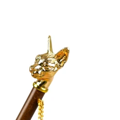 il Marchesato Umbrella with 24K Gold plated Cat Handle