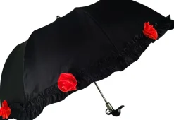 Incredibile ombrellone pieghevole nero con volant
