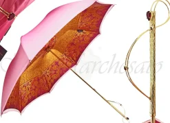 Le signore di Baldacchino doppie Umbrella - Progettato «dal Marchesato» ombrello di donne di Fucsia