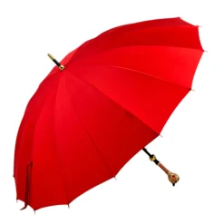LIMITED COLLECTION - Exclusive Red Umbrella with Jeweled Panther Handl