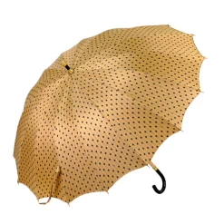 LIMITED COLLECTION - Jaquard polka dot gold umbrella