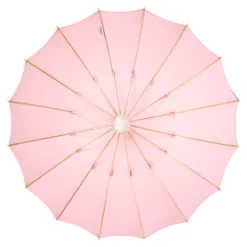 LIMITED COLLECTION - Pink Umbrella with Gold-Plated Handle and Quartz