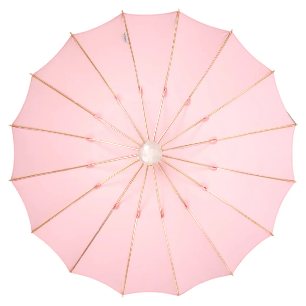 LIMITED COLLECTION - Pink Umbrella with Gold-Plated Handle and Quartz