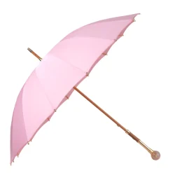 LIMITED COLLECTION - Pink Umbrella with Gold-Plated Handle and Quartz