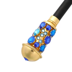Luxurious Italian Tradition: 24K Gold-Plated Walking Cane Embellished
