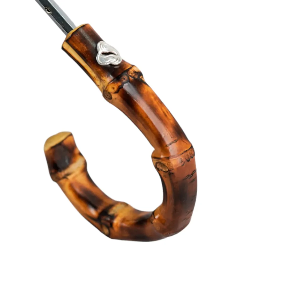 Luxury Foldable Umbrella with Bamboo Handle and Distinctive Designs