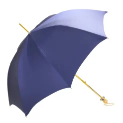 Luxury in Rain: Handmade Umbrellas featuring 24K Gold-Plated Crystal H