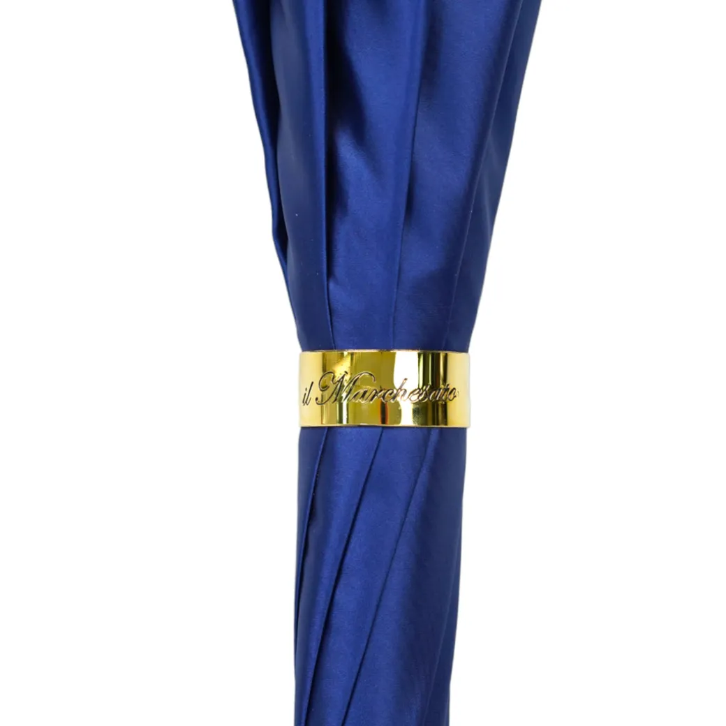 Luxury in Rain: Handmade Umbrellas featuring 24K Gold-Plated Crystal H
