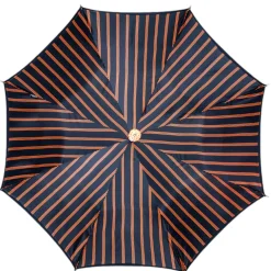 Luxury Umbrella with Bold Stripes and Gem-Encrusted Handle
