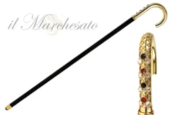 Manica in ottone dorato - Bastone di lusso da uomo