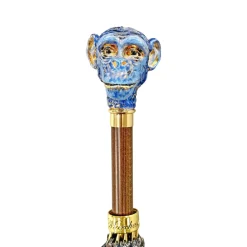 Manico smaltato originale Monkey - Ombrello fatto a mano