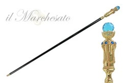 Meraviglioso Mylord Walking Canne con grande cristallo Aqua