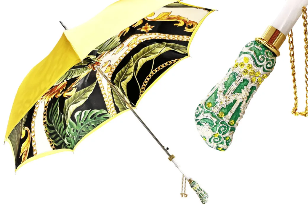 Meraviglioso ombrello oro giallo dal design esclusivo