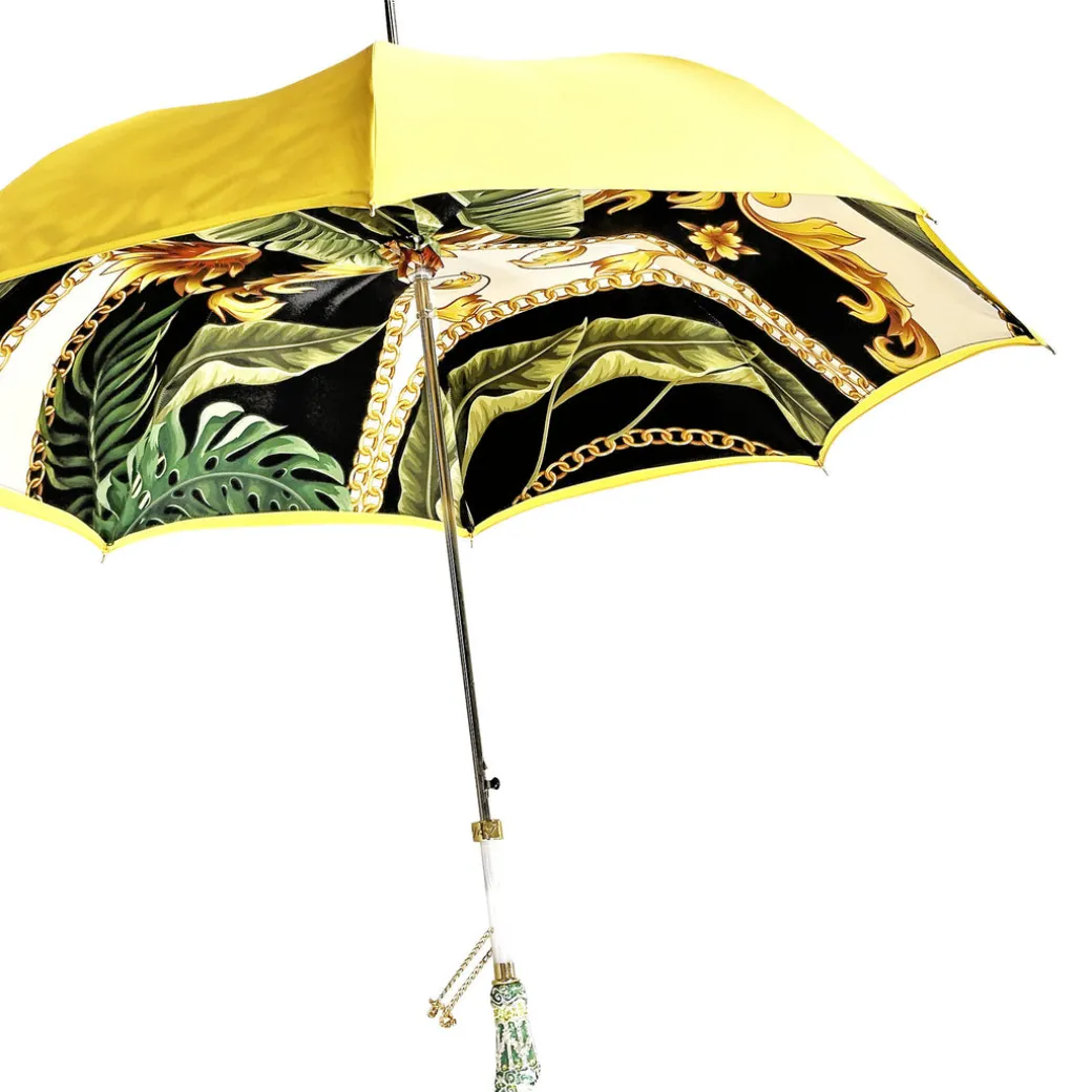 Meraviglioso ombrello oro giallo dal design esclusivo