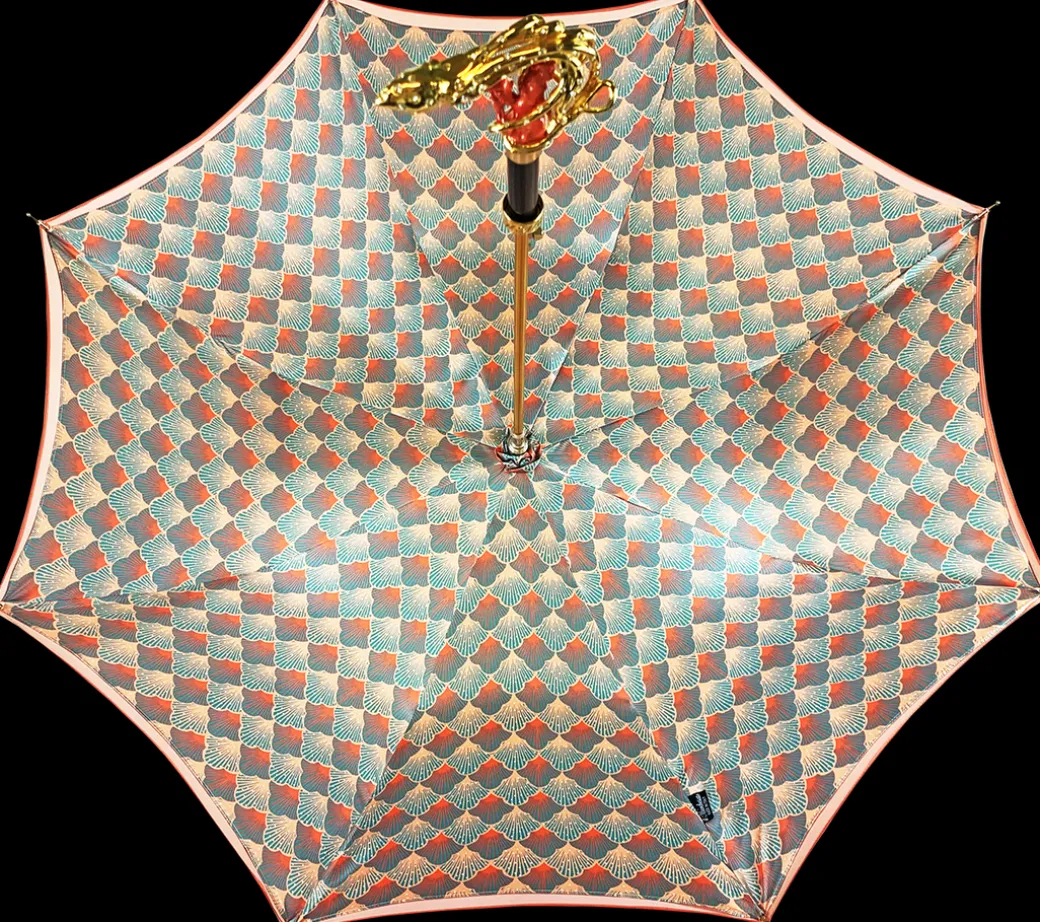 Meraviglioso polpo dorato con cristalli e design "35fili"