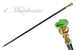 Milord Canne con grande cristallo smeraldo