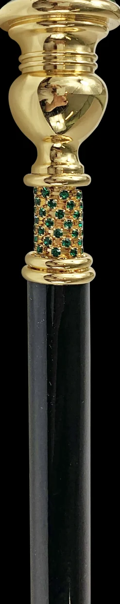 Milord Canne con grande cristallo smeraldo