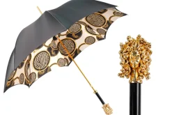 Mythical Elegance: il Marchesato Umbrella with Golden Medusa Accent
