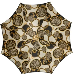 Mythical Elegance: il Marchesato Umbrella with Golden Medusa Accent