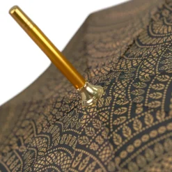 Noble Hound: Decorated Umbrella with Gold-Plated Greyhound Handle