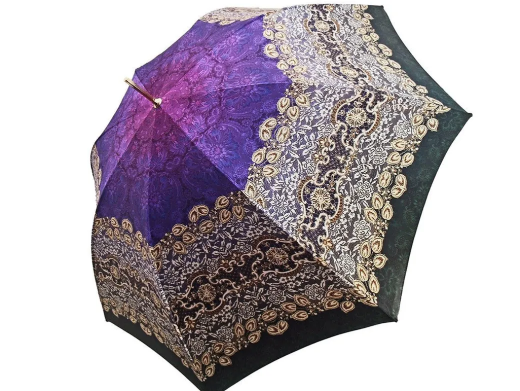 Ombrelli in tessuto doppio fatto a mano da donna di lusso Incredibili ombrelli con cristalli alla moda italiana
