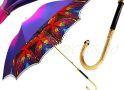 Ombrello a doppio tessuto luminoso e brillante - made in Italy