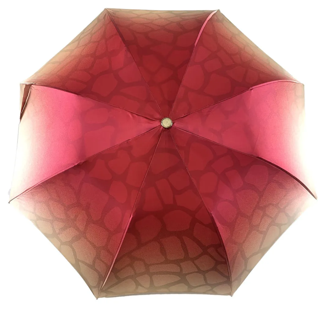 Ombrello a doppio tessuto magenta e design esclusivo