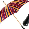 Ombrello a strisce multicolore realizzato a mano