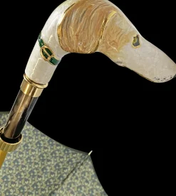 Ombrello artigianale con levriero da uomo di lusso