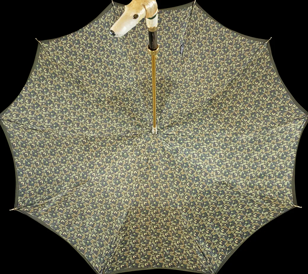 Ombrello artigianale con levriero da uomo di lusso